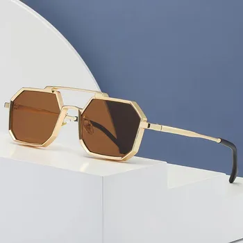 2023 Летни нови слънчеви очила в метални рамки, мъжки и женски слънчеви очила за шофиране, дамски модни очила UV400 Oculos De Sol