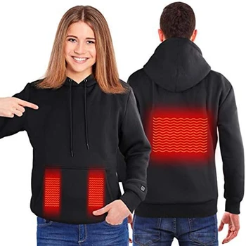 Дамски улични електрически пуловери с USB-топъл, Блузи, мъжки зимни топли дрехи, отопляем басейн, зарядно устройство ще захранване на топло яке, спортно облекло