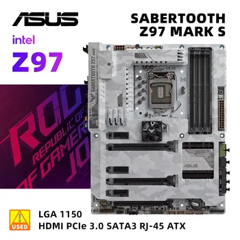Дънна платка LGA 1150 ASUS SABERTOOTH Z97 MARK ' S с процесор Intel Z97 за 4 × DDR3 Core i7/i5/i3/Pentium/Celeron PCI-E 3.0 3 × PCI-E X16